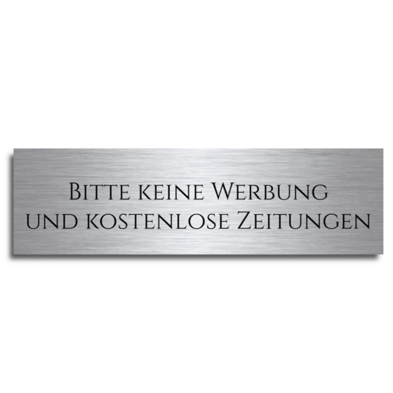 Briefkastenschild Edelstahl