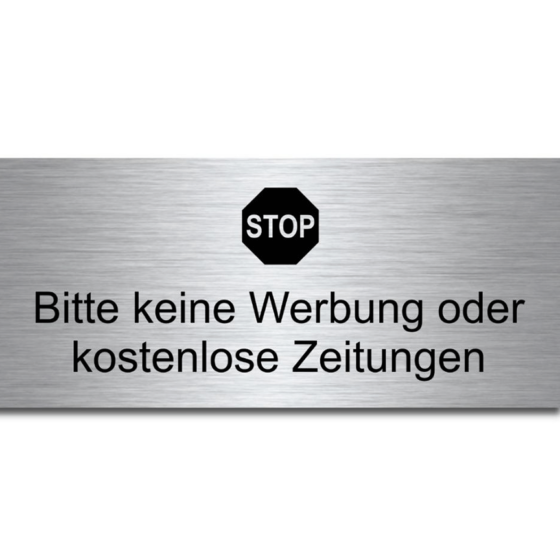 edelstahl türschild selbstklebend