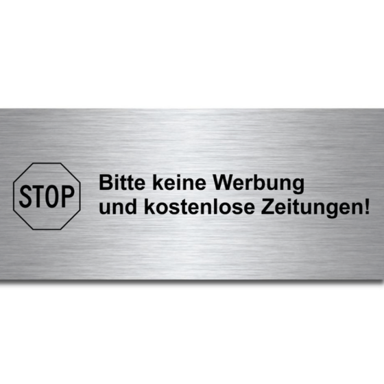 Türschild aus Edelstahl