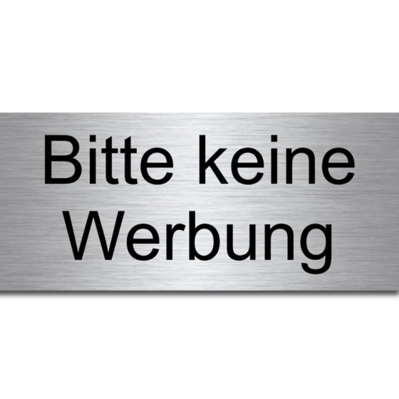 Türschild mit Gravur keine Zeitungen