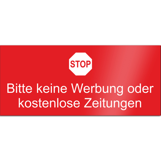 Türschild Bitte keine Werbung