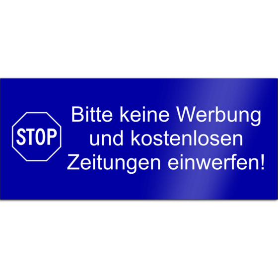 Türschild Bitte keine Werbung