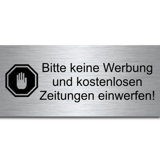 Edelstahl Briefkastenschild