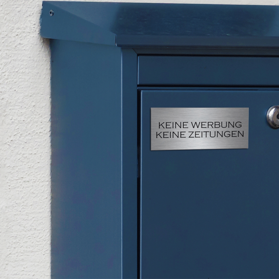 Briefkastenschild aus Edelstahl