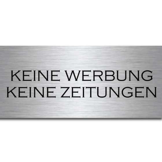 Edelstahl Türschild selbstklebend