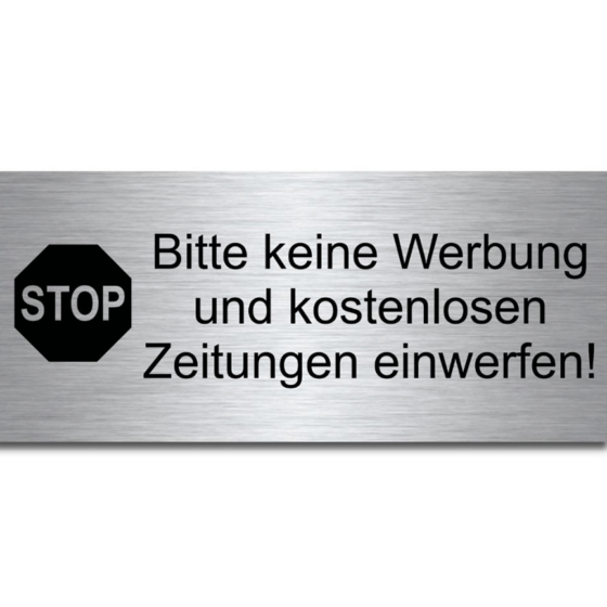 Edelstahl Briefkastenschild