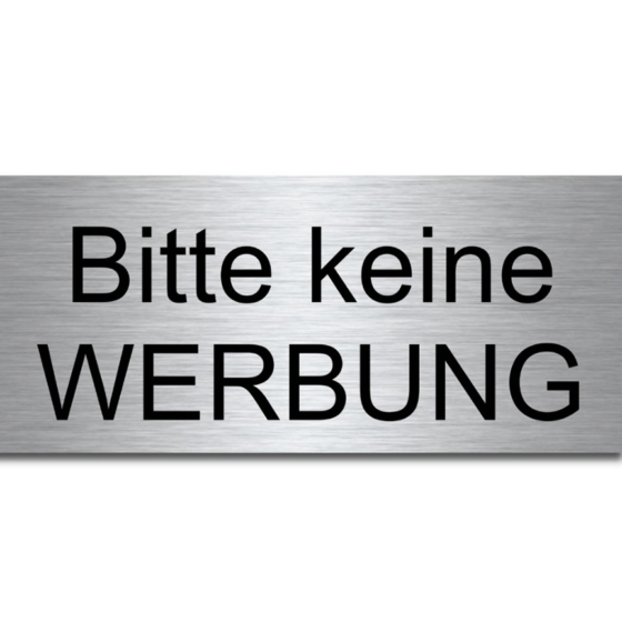 Edelstahl Türschild mit Gravur