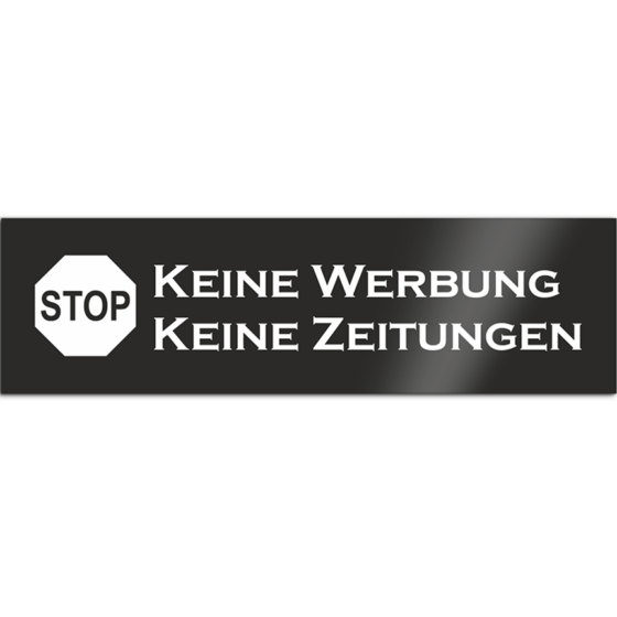 Türschild Bitte keine Werbung