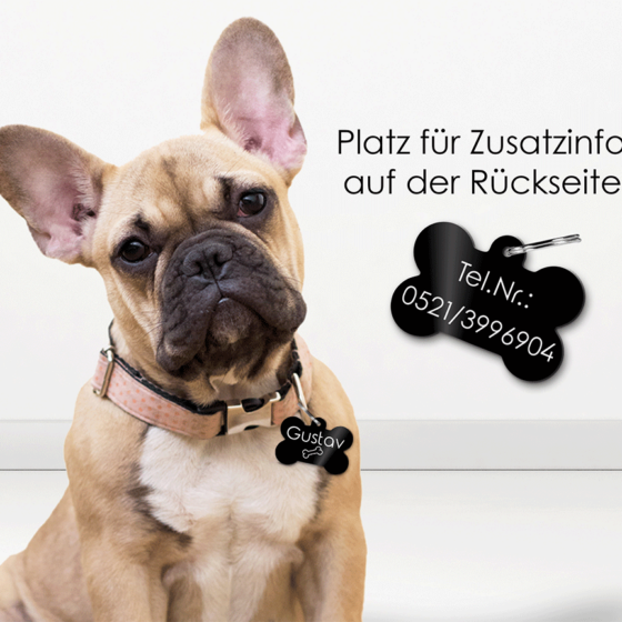 Hundemarke mit-telefonnummer besitzer chip adresse