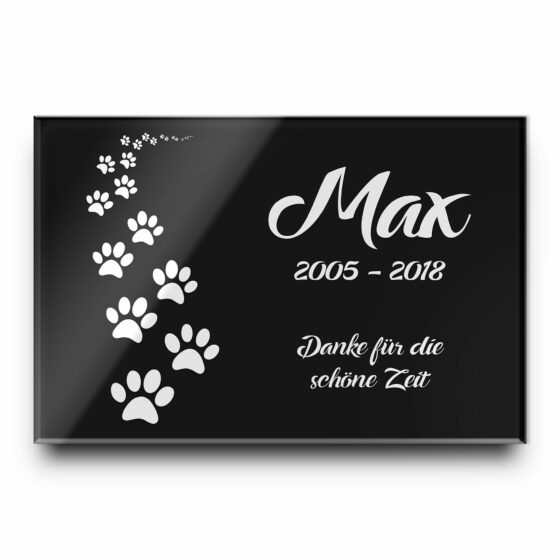 Gedenktafel mit personalisierter Gravur aus Acrylglas