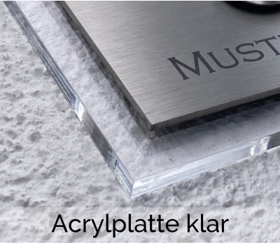 Klare Acrylplatte +5,00€