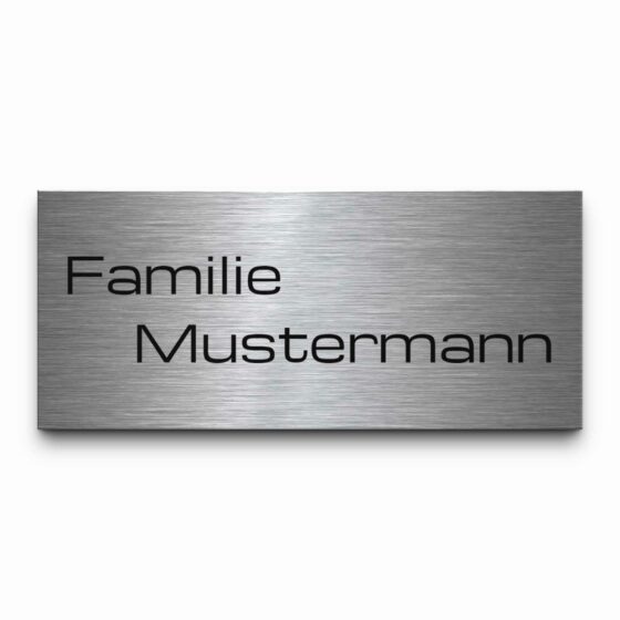 Edelstahl Türschild