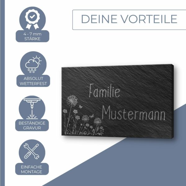 graviertes türschild aus naturschiefer