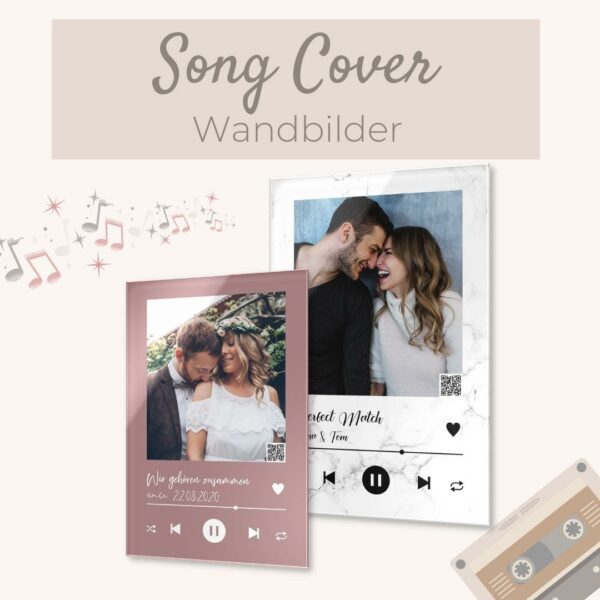 wandbild mit song cover design