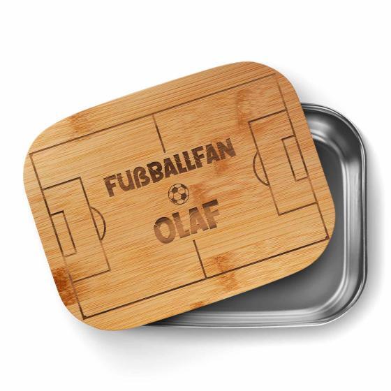 Lunchbox für Kinder mit Fußball Feld für Fans