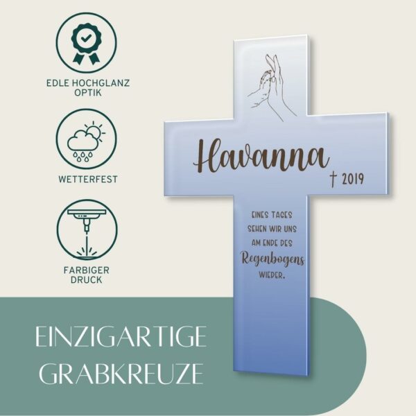 grabschmuck in kreuz form mit motiven