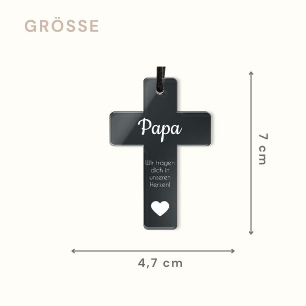 kreuz anhänger mit persönlicher widmung