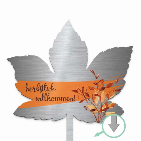 Herbst Blumenstecker für den Garten aus robustem Edelstahl