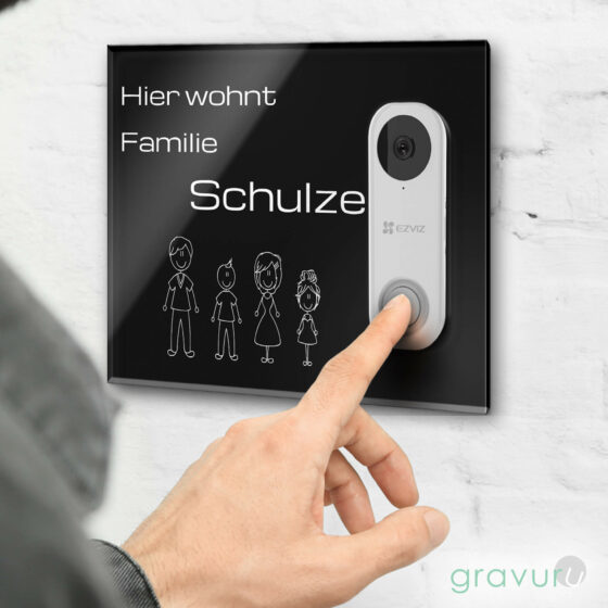 Türklingelschild mit individueller Gravur