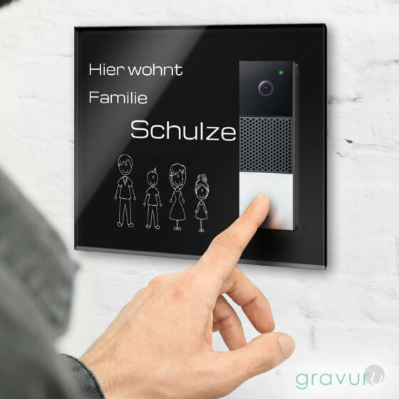 Netatmo Klingelschild mit Deinem Namen und Anschrift