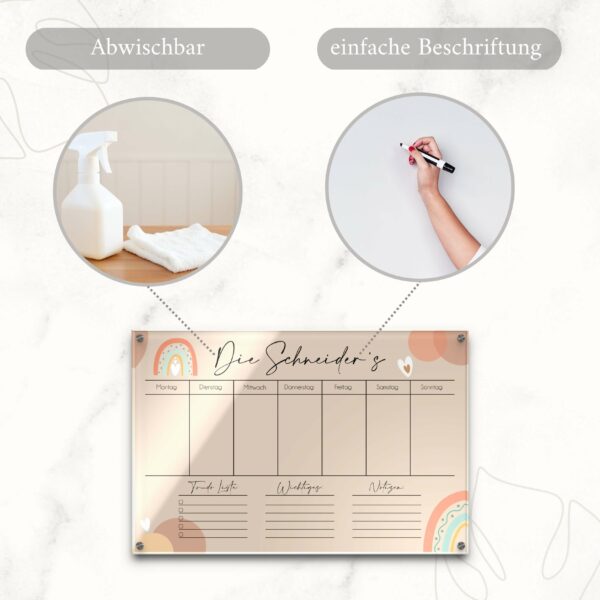 individueller kalender aus acrylglas