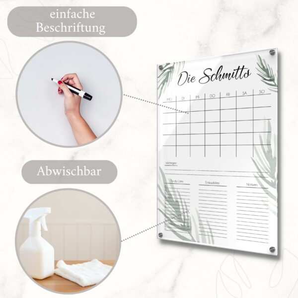 individueller kalender aus acrylglas