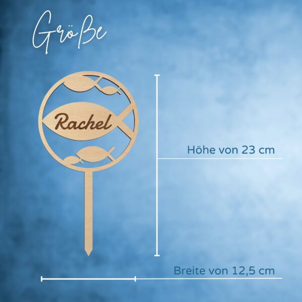 cake topper aus echtholz mit gravur