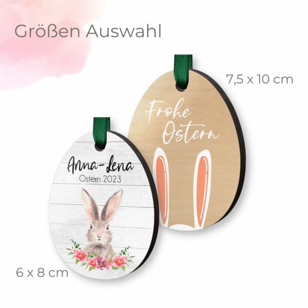 personalisierter holzanhänger für ostern zum aufhängen ab 6x8 cm