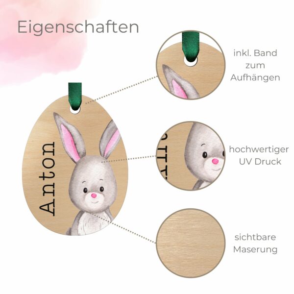 personalisierter holzanhänger für ostern zum aufhängen ab 6x8 cm