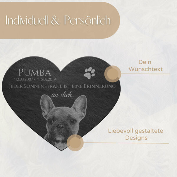 grabschmuck für tiere mit fotogravur