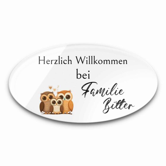 Ovales Familienschild