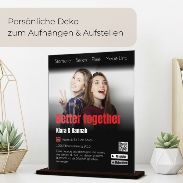 persönliche netflix deko mit foto