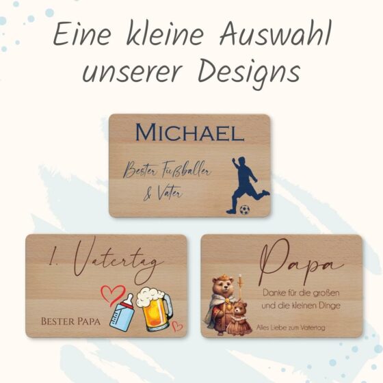 Frühstücksbrettchen mit vielen Designs mit Wunschtext