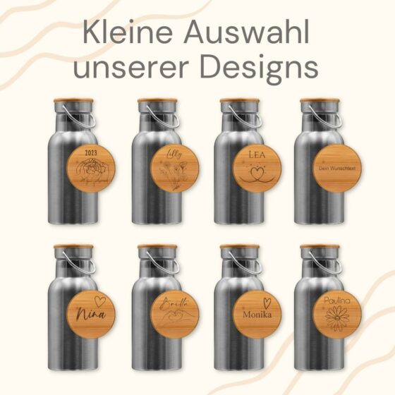 Trinkflasche mit Muttertags Motiven