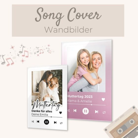 Wandbild mit Song Cover Design zum Muttertag