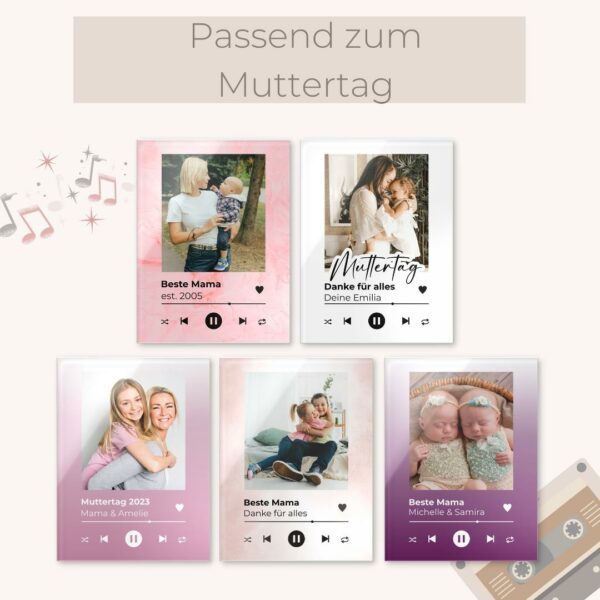 muttertags geschenk mit song cover design