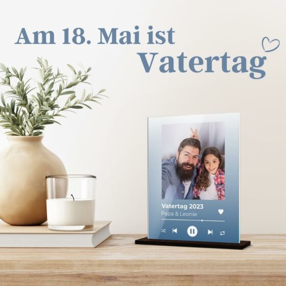 Vatertags Geschenkidee als Wandbild