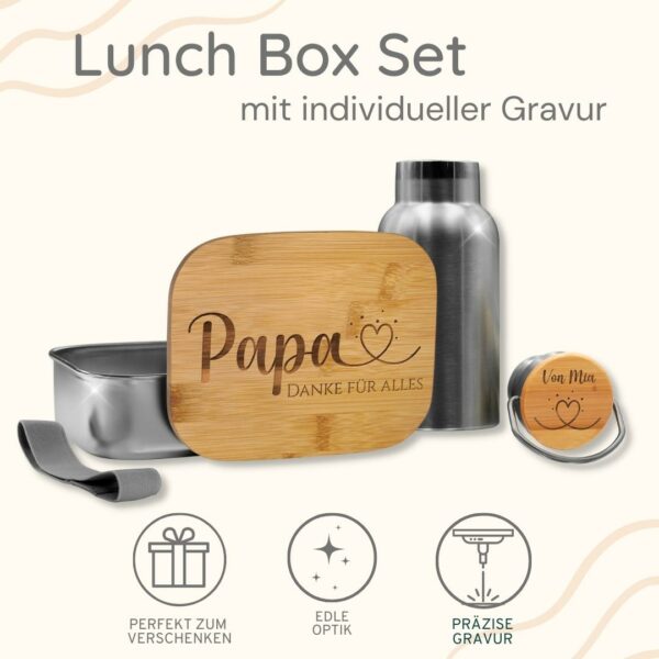 personalisiertes lunch dosen set zum vatertag