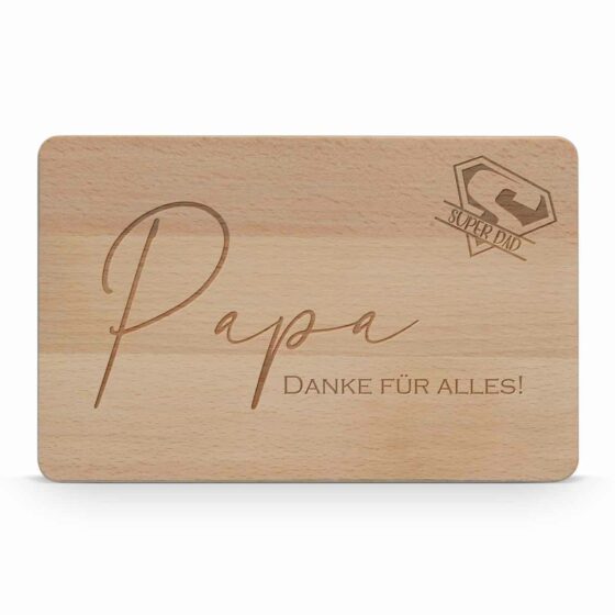 SUPERDAD Frühstücksbrettchen aus Holz