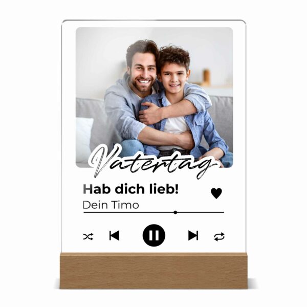 led nachtlicht als song cover mit eigenem foto