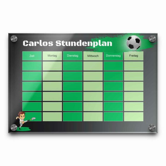 Stundenplan mit Fußball Design