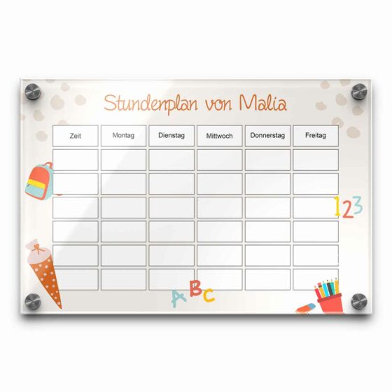 Wiederverwendbarer Stundenplan