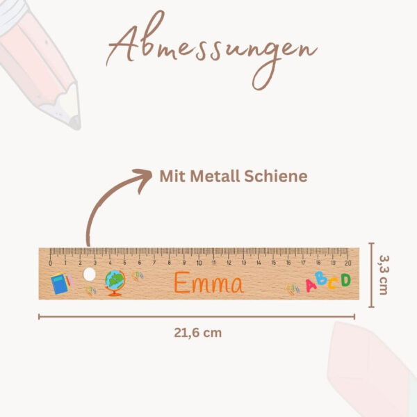 holzlineal für schulkinder als geschenk