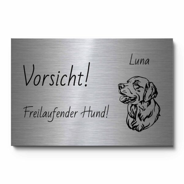 warnschild aus edelstahl