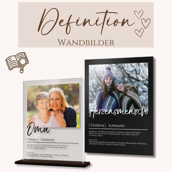 wandbild mit definition und eigenem foto