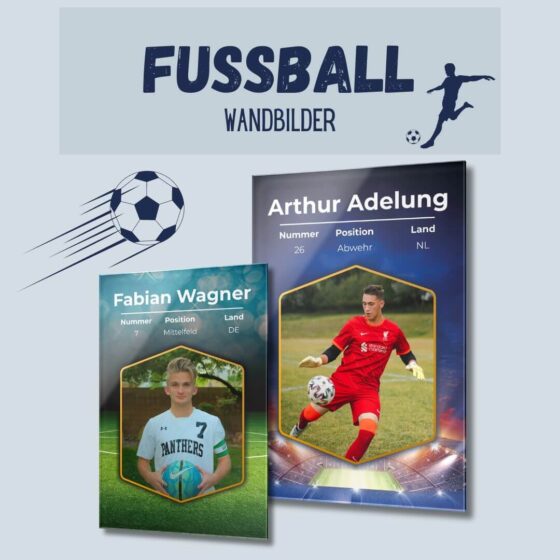 Buntes Wandbild für Fußballspieler