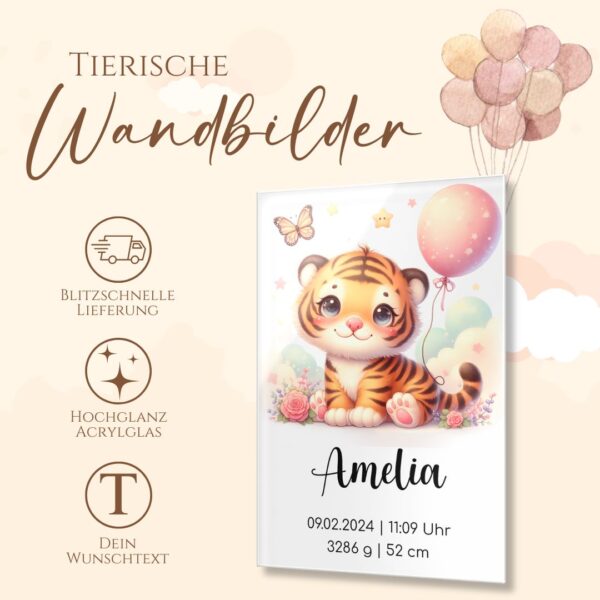 kinder wandbilder mit niedlichen tieren aus acrylglas